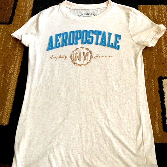 Aeropostale Cream Short Sleeve T-Shirt - Picture 2 of 3
